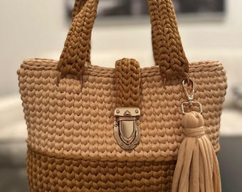 Handmade Light and Dark Khaki Stylish Shoulder Bag Hand Bag | Made to Order Handbag Shoulder Bag