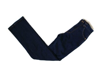 vintage jeans 1970s high waisted groovy womens clothing dark denim size extra small xs xxs