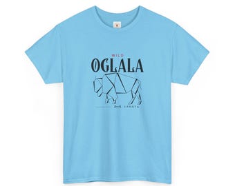 T-shirt unisexe en coton épais Wild Oglala