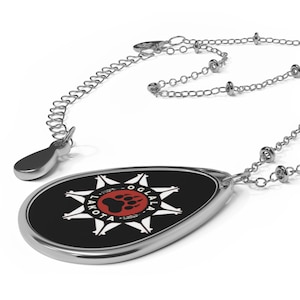 Oglala Lakota Oval Pendant Necklace, Vibrant Glossy Finish, Tribal Southwest Jewelry image 2