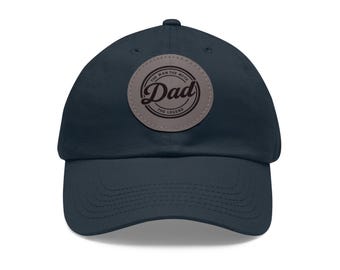 Pet, papa de man de mythe de legende Vaderdaghoed, leren patch, rond, honkbalhoed, cadeau voor papa, cadeau papa