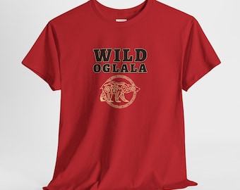 T-shirt unisexe en coton épais Wild Oglala