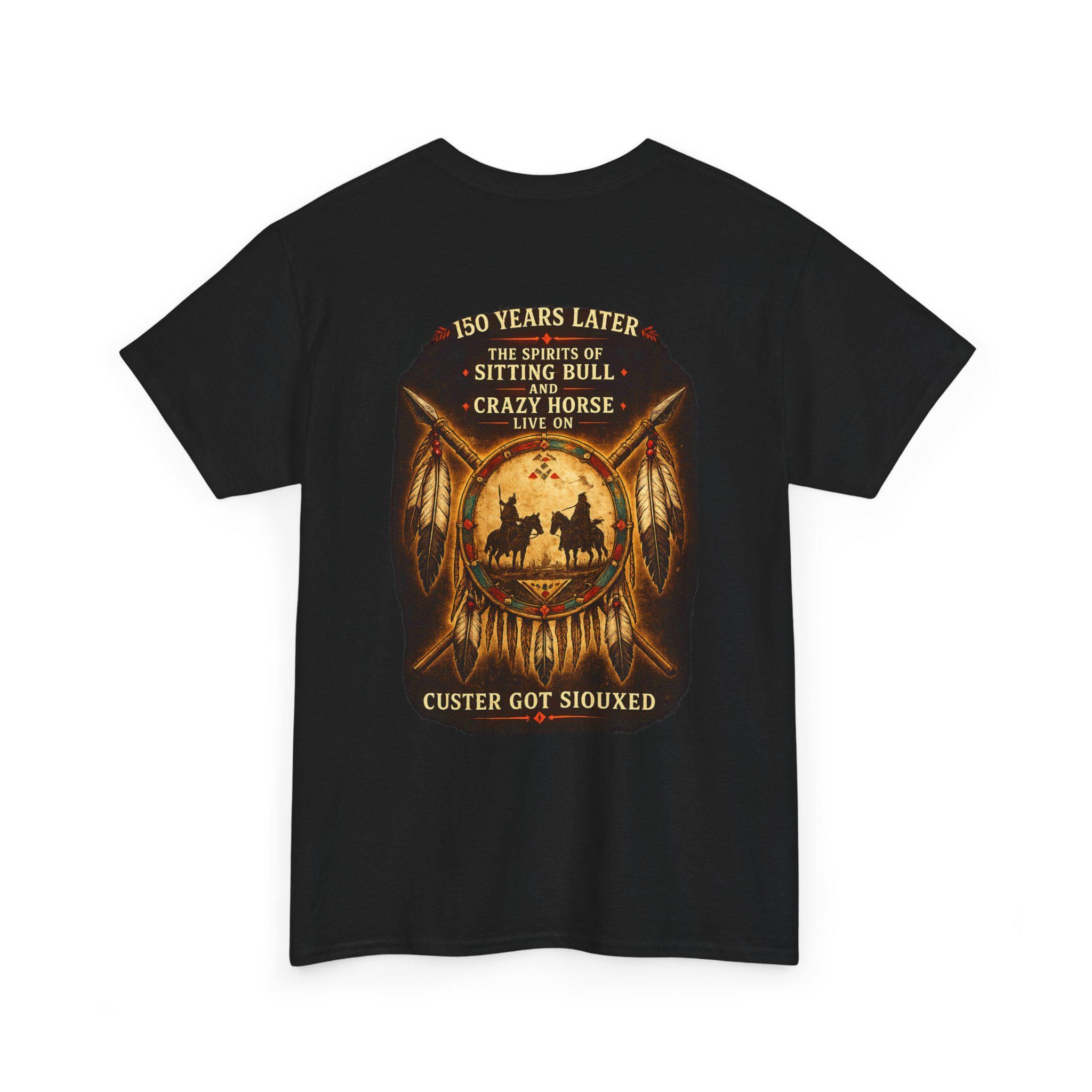 Battle of Little Big Horn Anniversary Native American Tee, Black