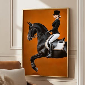 Dressage Wall Art – Equestrian Printable Poster – Elegant Horse Decor – Digital Download