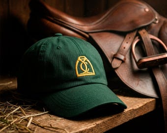 Old Money Hat, Designer Dad Hat, Monogram Cap, Equestrian Lifestyle, Monogramed Hat, Unisex Ball Cap, Embroidered Cap