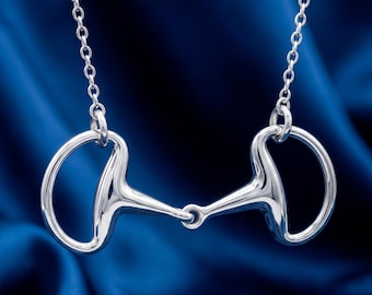 Horse Bit Necklace in Sterling Silver | Snaffle Equestrian Jewelry & Dainty Horse Charm
