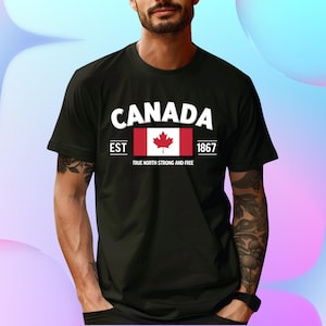 Canadian Pride Unisex Softstyle T-Shirt, Elbows Up Canada Shirt, Patriotic Maple Leaf Apparel, Canadian Flag Shirt, Canada Shirt, Canada Tee