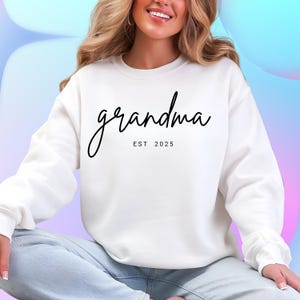Custom Grandma Sweatshirt: Embroidered Grandkids Names - Cozy Gift