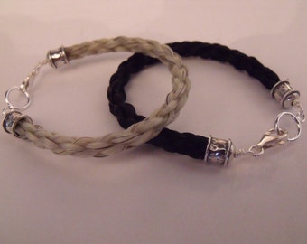 Horse Hair Bracelet - Sterling Viking Caps