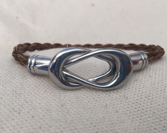 Horse Hair Bracelet- Reef Knot Clasp