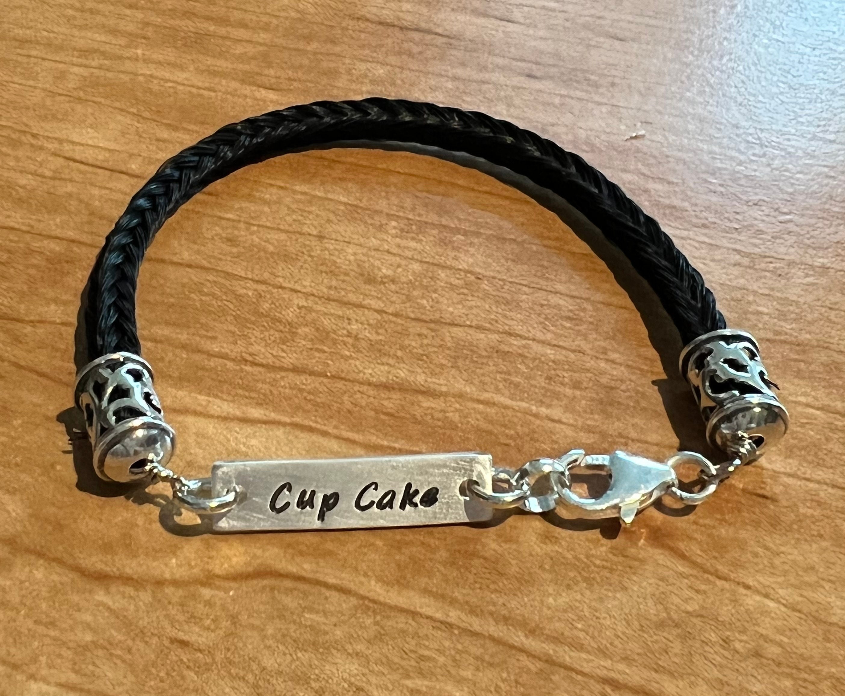 Horse Hair Name Plate Bracelet Etsy