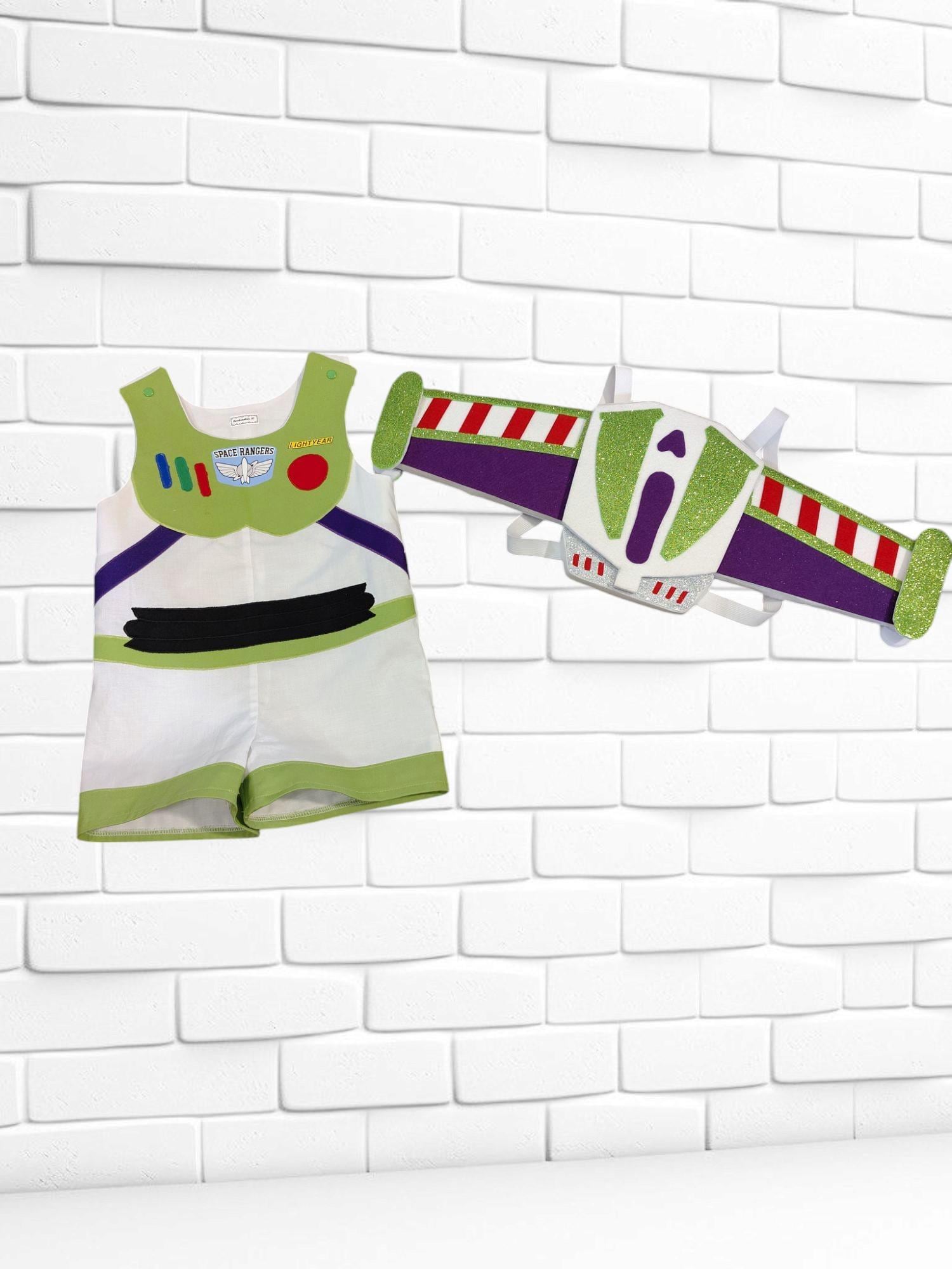 Buzz Lightyear Toy Story Appliqued Shortalls/JonJon Romper With/Without Wings