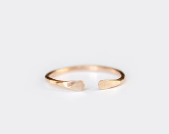 Gold Filled Cuff Ring - Thin Band Ring