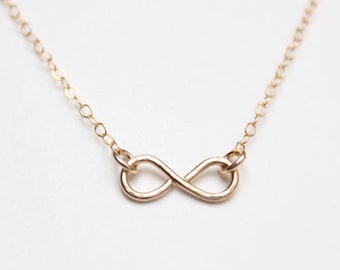 Tiny Infinity Necklace - Hand Forged - Figure Eight