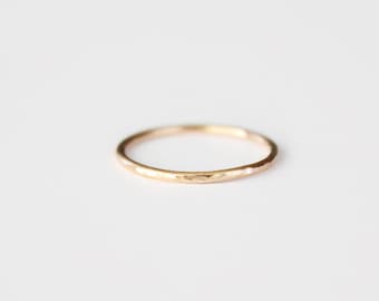 Gold Filled Stacking Ring - Thin Band Ring