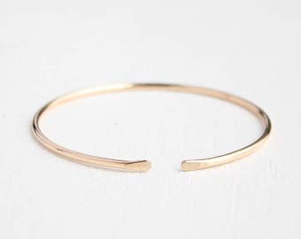 Cuff Bangle Bracelet - 14k GOLD FILLED