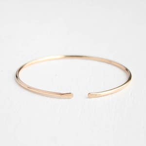 Cuff Bangle Bracelet 14k GOLD FILLED image 1