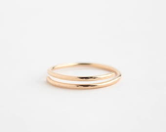 Gold Filled Wrap Ring - Thin Band Ring - Linea Ring