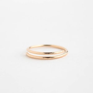 Gold Filled Wrap Ring Thin Band Ring Linea Ring image 1