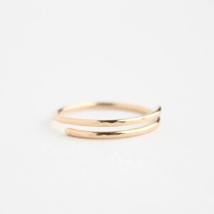 Gold Filled Wrap Ring Thin Band Ring Linea Ring image 2