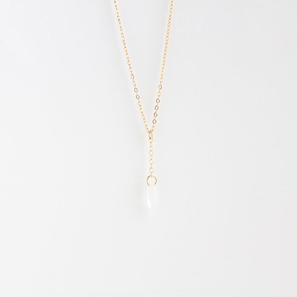 Petals Drop Necklace - 14k Gold Filled or Sterling Silver