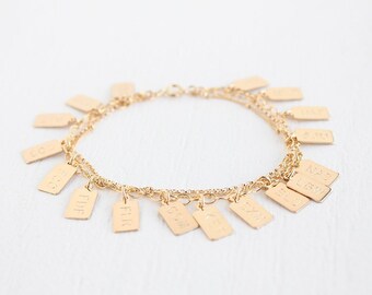 Multi Chain Charm Bracelet - 14k Gold Filled - James Charm Bracelet