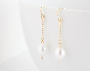 Freshwater Pearl Drop Earrings - Sophie