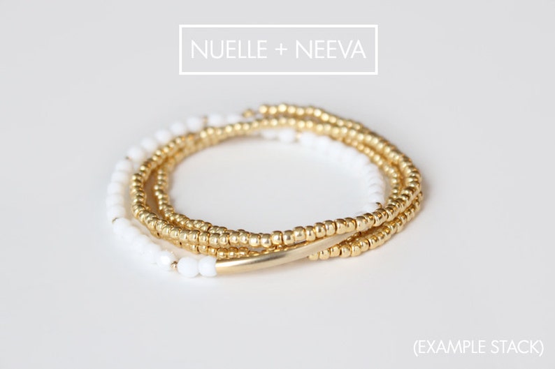 Gold Beaded Bracelet Neeva image 4