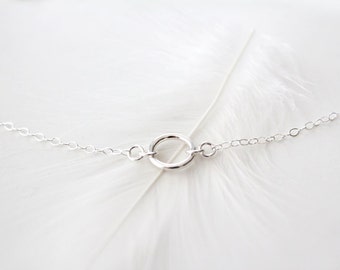 Sterling Silver Ring Necklace - Enduring - Silver