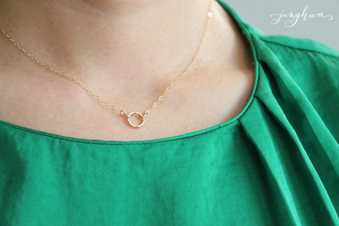 14k Gold Filled Ring Necklace Enduring Gold - Etsy