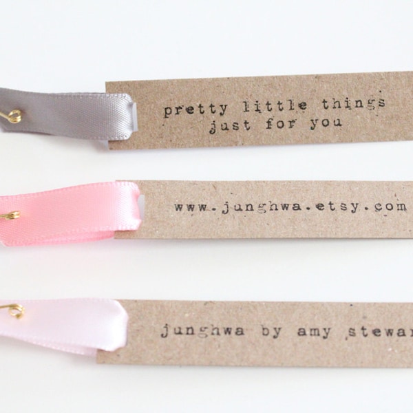 Custom Hang Tags With Satin Ribbon - Set of 24