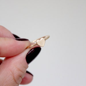 Tiny Heart Ring 14k Gold Filled Gemma zdjęcie 2