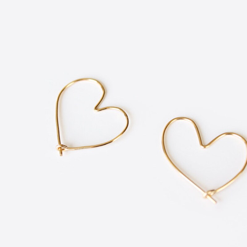 PEARL GOLD PLATED OPEN HEART  EARRINGS
