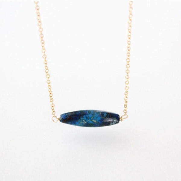 Lapis Blue Pendant Necklace - Vivid - SALE