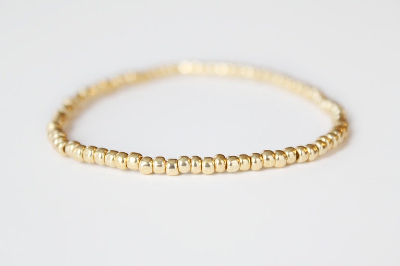 Gold Beaded Bracelet Neeva image 1