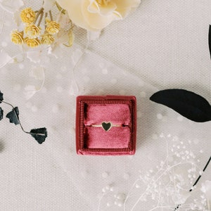 Tiny Heart Ring 14k Gold Filled Gemma zdjęcie 7