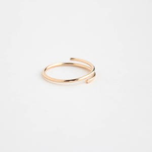 Gold Filled Wrap Ring Thin Band Ring Linea Ring image 3