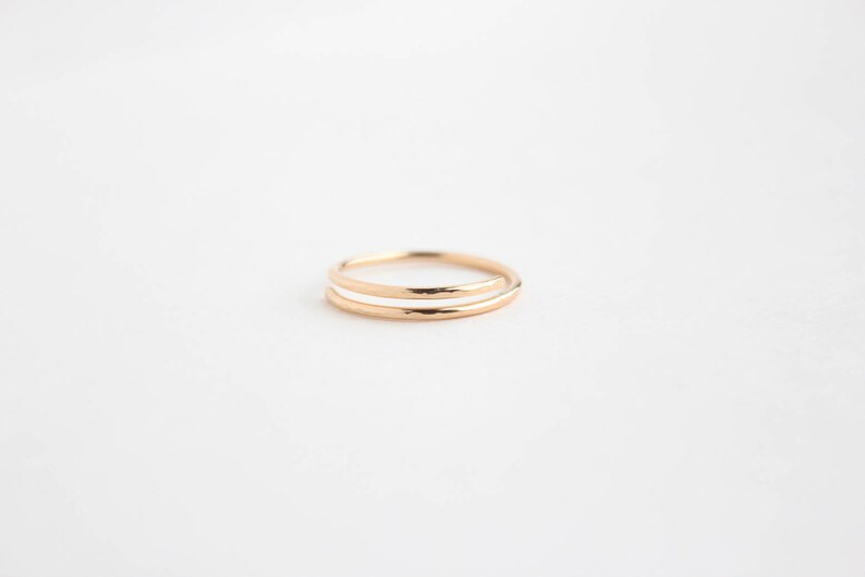 Gold Filled Wrap Ring Thin Band Ring Linea Ring image 1