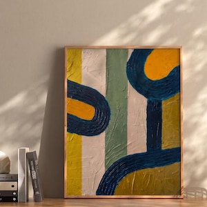 Textured and Colorful Painting 40x50 cm 3D Relief Abstract Art Hand-Painted Acrylic Canvas Modern Living Room Decoration