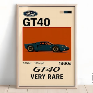 Ford ID40 Poster - Supersportwagen Wandkunst für Auto-Enthusiasten, Kultiges Automobil-Dekor, Perfektes Geschenk für Ford-Fans und Liebhaber
