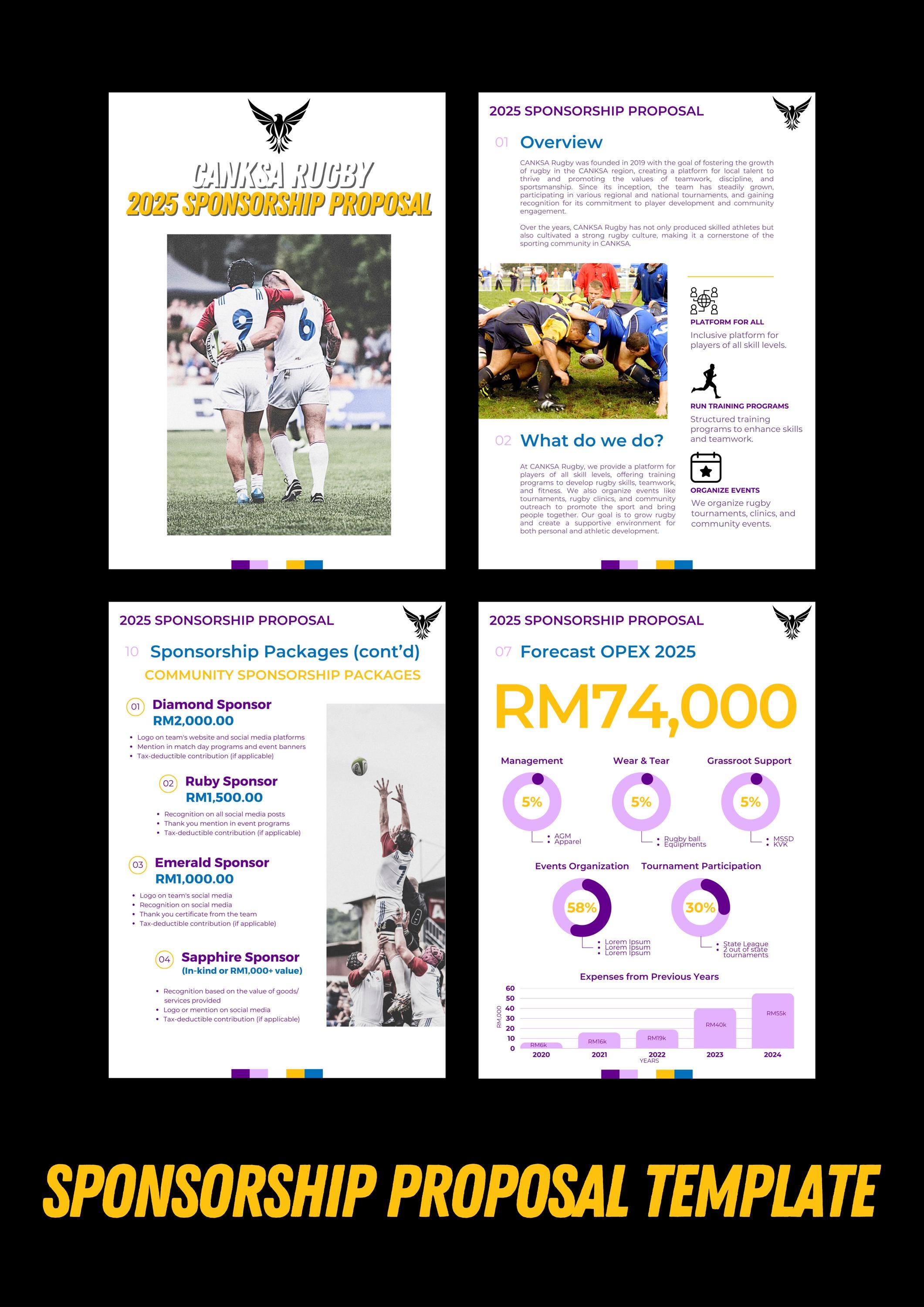 Sports Proposal Example Sport Sponsorship Proposal Template - Etsy