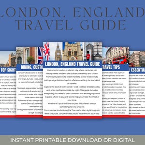 London Travel Guide | 5-Page Digital & Printable Travel Packet | England Vacation Tips