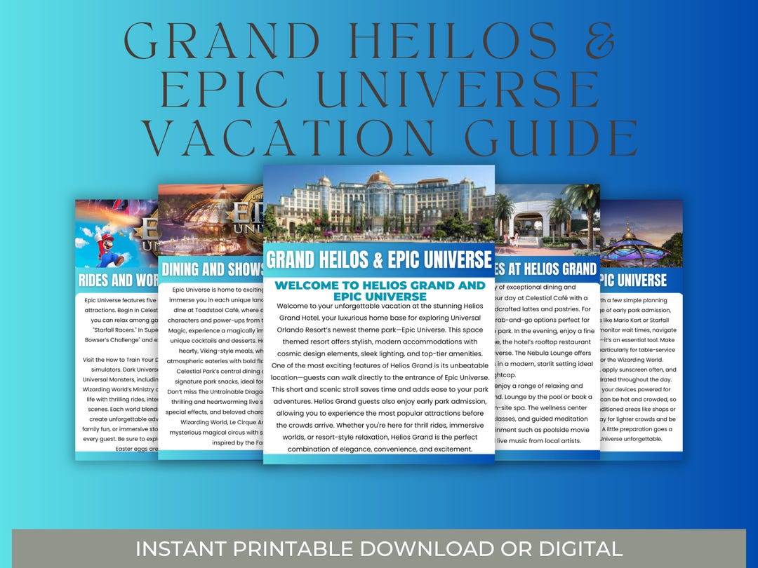 Helios Grand & Epic Universe Travel Guide | Universal Orlando Printable ...