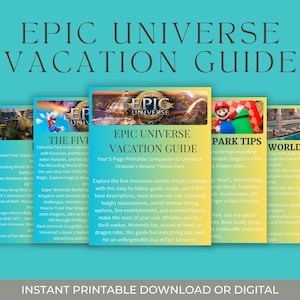 Epische universum-gids voor Orlando | Afdrukbare themaparkplanner van 5 pagina's voor Universal's Newest Park