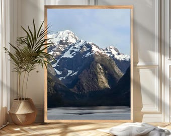 Milford Sound PNG Print, Original Photography Artwork, New Zealand Wall Art, Scenic Digital Download