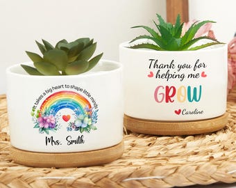 Maceta personalizada para maestros, regalo de agradecimiento, regalo de regreso a clases