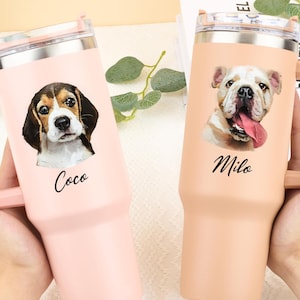 Custom Pet Photo Tumbler: Personalized 40oz Insulated Travel Mug