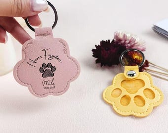 Pet Fur Memorial Keychain: Vegan Leather Keepsake Pouch