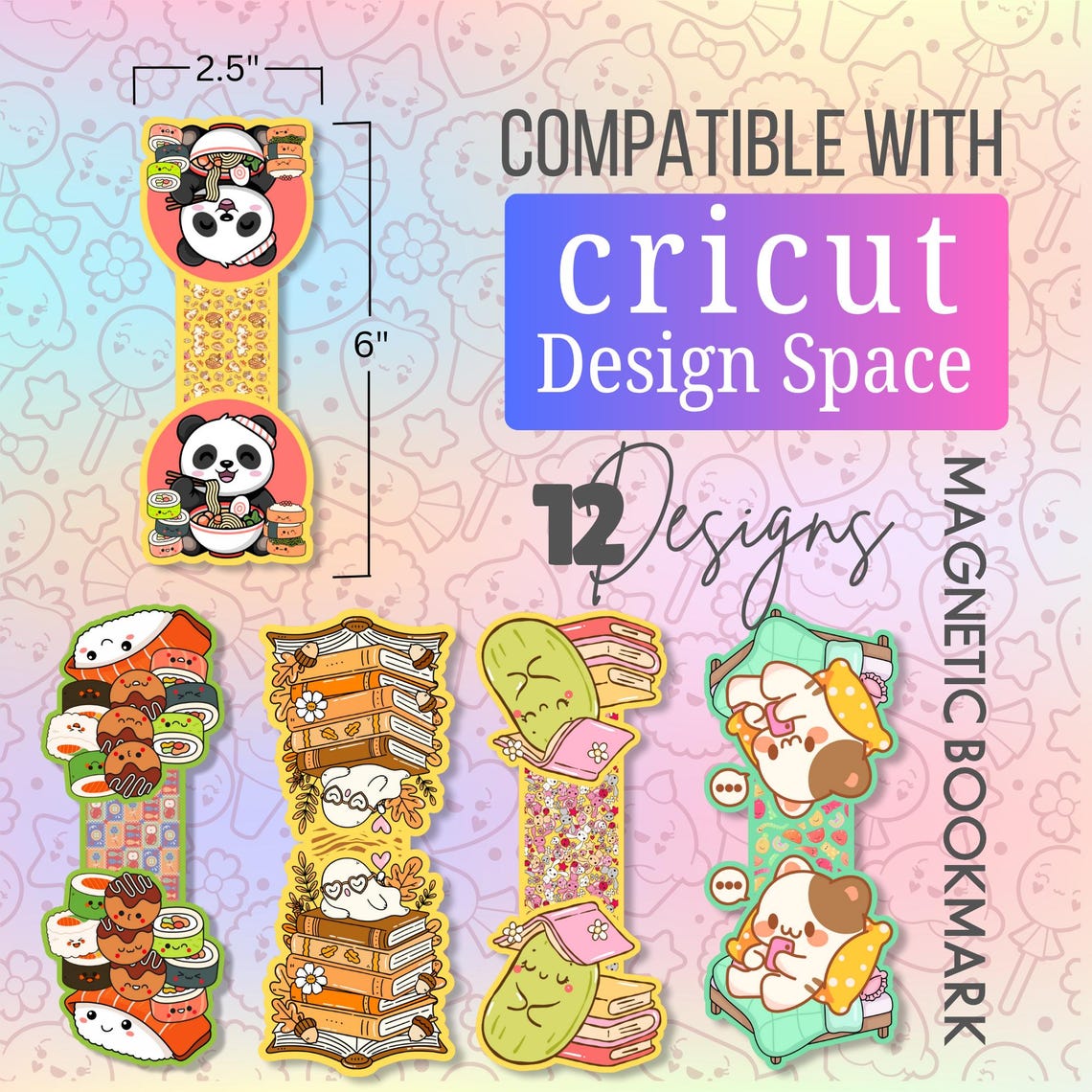 Kawaii Magnetic Bookmarks & Notepad Set | Cute Printable Planners ...