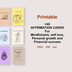 Affirmation Cards Printable, Inspirational Quote Cards, Templates for Business Owners, Commercial use, Positive Encouragement Notes